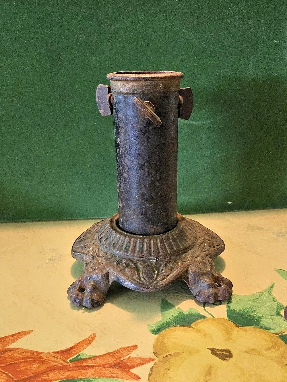 Antique Ornate Cast Iron Tree Stand